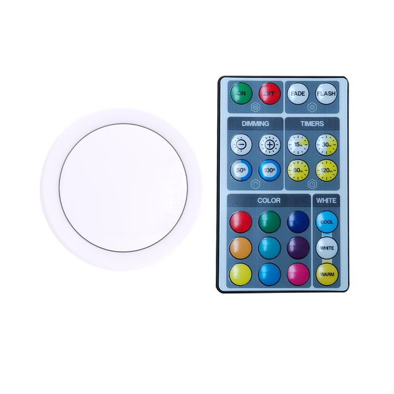 LED RGB+CCT remote battery puck TP-8035B  